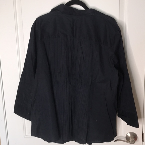 🏵️donated 10/25 NWT East 5th navy button up plus size top 1x - Picture 4 of 5